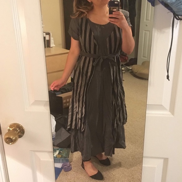 Funky striped vintage vest dress - Picture 2 of 7